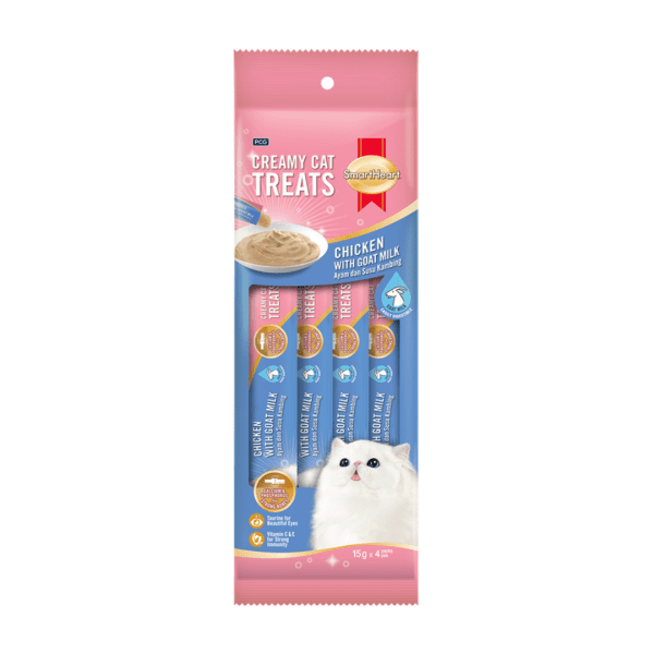SmartHeart Creamy Cat Treat – Chicken With Goat Milk Flavour