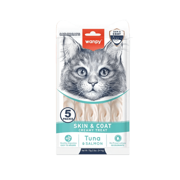 Wanpy Skin & Coat Creamy Treats With Tuna & Salmon Flavor - 70g