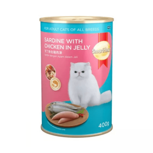 SmartHeart Cat Can Food – Sardine with Chicken in Jelly (400gm)