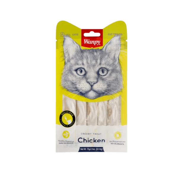 WANPY CREAMY LICKABLE TREATS CHICKEN FOR CAT 25ps
