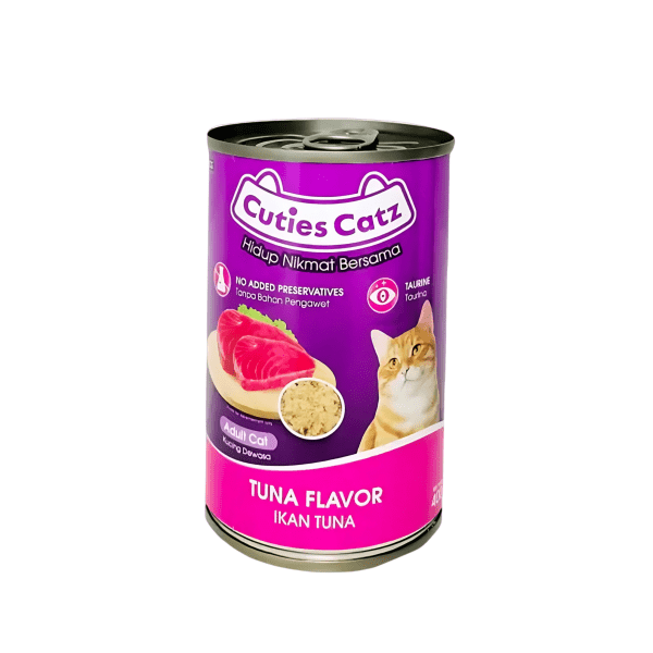 Cuties Catz Adult Canned Food with Tuna Flavour 400g