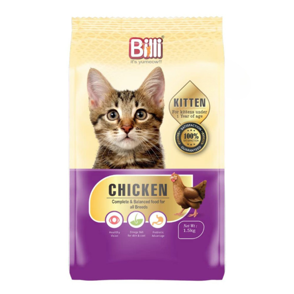 Healthy Billi Chicken Cat Food for Kittens – 1.5kg