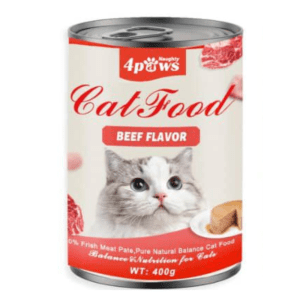 Naughty 4paws Cat Can Food Beef In Jelly 375g - Petco BD