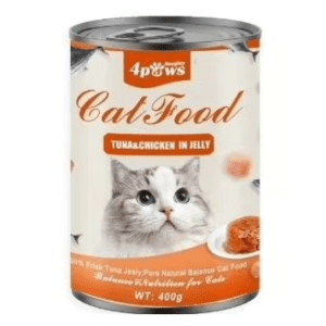 Naughty 4paws Cat Can Food Tuna & In Jelly 375g - Petco BD