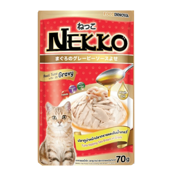 Nekko Pouch Tuna Topping Kanikama In Gravy 70g - Petco BD
