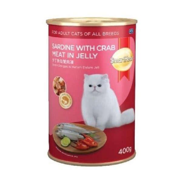 SmartHeart Cat Can Food – Sardine with Crab Meat in Jelly (400g) - Petco BD