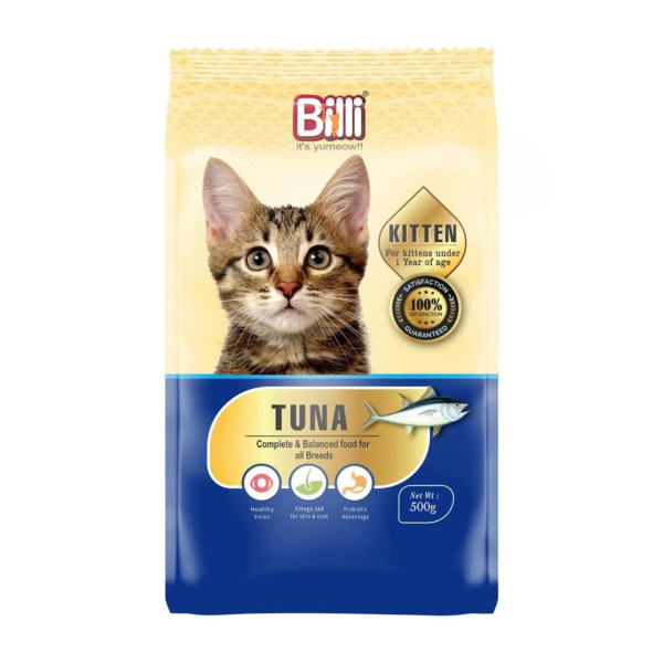 Nutritious Billi Tuna Cat Food for Kittens – 500gm