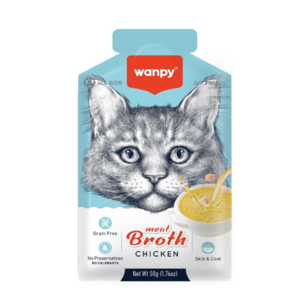 Wanpy Cat Pouch Meat Broth Chicken 50g - Petco BD