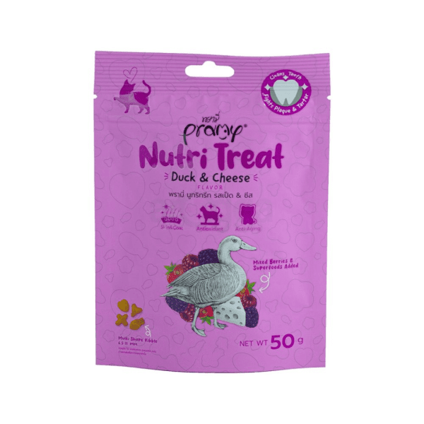 Pramy Nutri Treat Dry Cat Treat Duck & Cheese