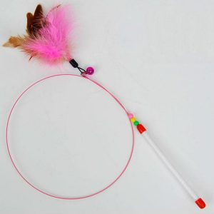 Bendable Feather Teaser Toy with Bells Flexible Metal for Cat - Petco BD